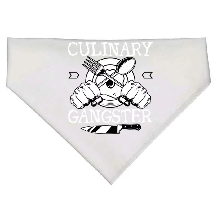 Culinary Gangster Culinary Chefs Sous Chefs Cooking Lovers Gift USA-Made Doggie Bandana