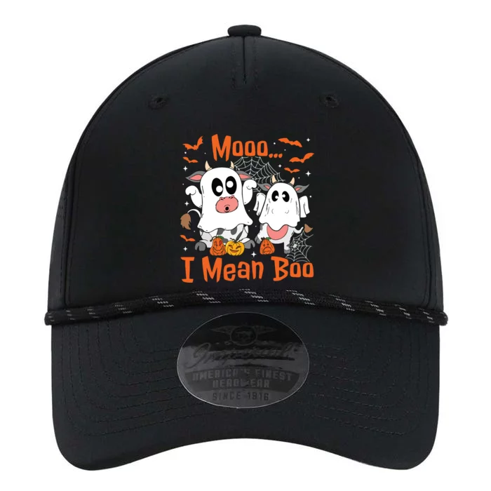 Cute Ghost Cow Moo I Mean Boo Halloween Funny Cow Lover Performance The Dyno Cap