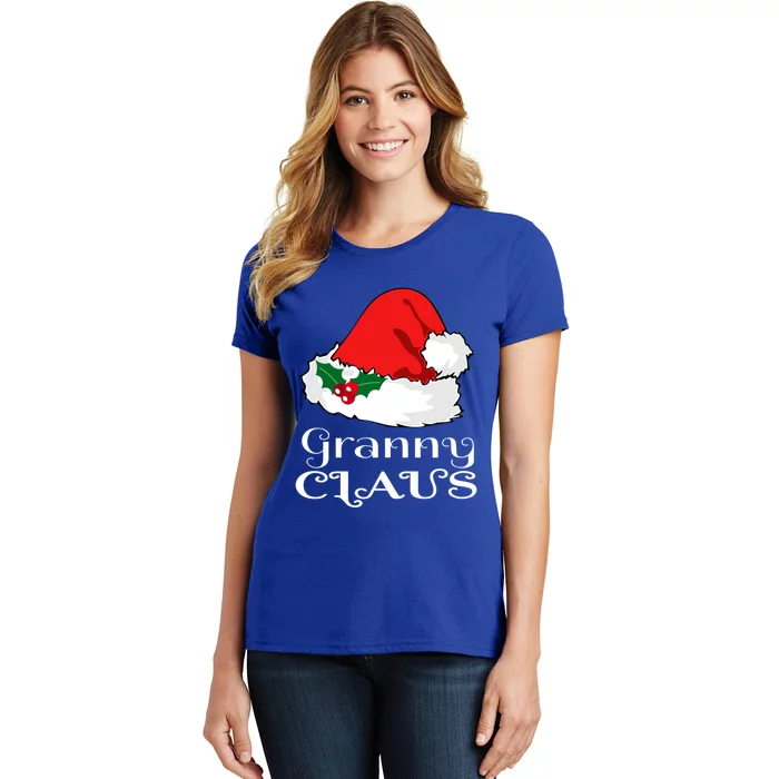 Christmas Granny Claus Matching Pajama Santa Hat Xmeaningful Giftmas Funny Gift Women's T-Shirt