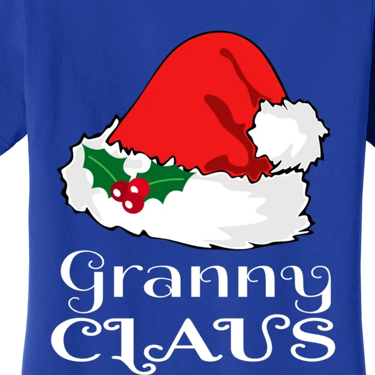 Christmas Granny Claus Matching Pajama Santa Hat Xmeaningful Giftmas Funny Gift Women's T-Shirt