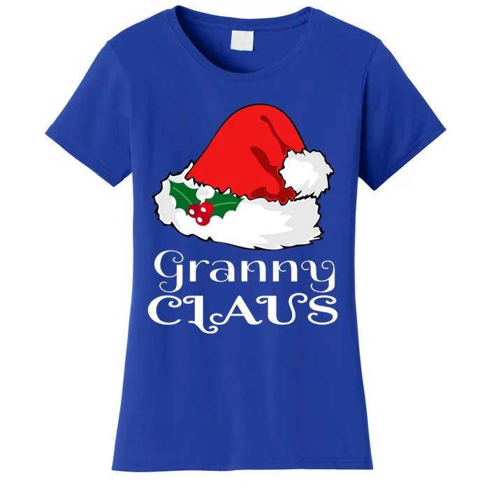 Christmas Granny Claus Matching Pajama Santa Hat Xmeaningful Giftmas Funny Gift Women's T-Shirt