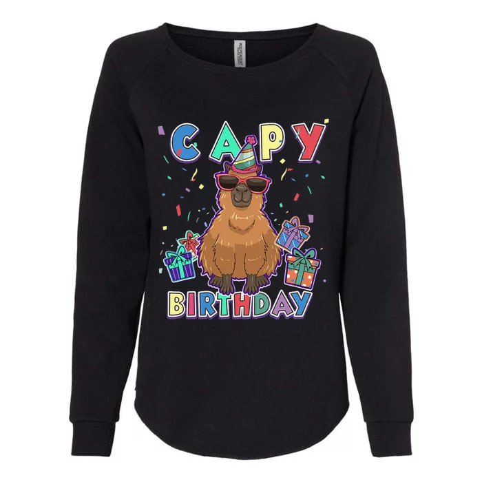 capybara gifts, capy birthday, happy birthday capybara Womens California Wash Sweatshirt