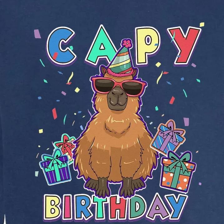 capybara gifts, capy birthday, happy birthday capybara Garment-Dyed Sweatshirt