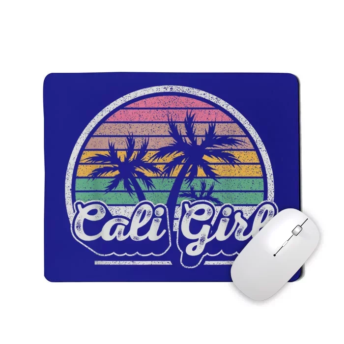 Cali Girl California Retro California Palm Trees Summer Mousepad