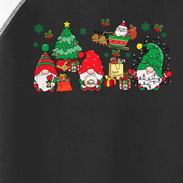 Cute Gnomes Christmas Santa Claus Gnome Xmas Family Matching Toddler Fine Jersey T-Shirt