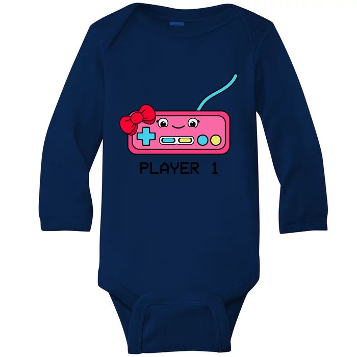 Cute Game Controller Kawaii Joystick Funny Gamer Girl Matching Gamer Couple Baby Long Sleeve Bodysuit