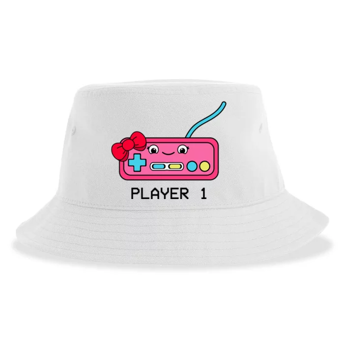 Cute Game Controller Kawaii Joystick Funny Gamer Girl Matching Gamer Couple Sustainable Bucket Hat