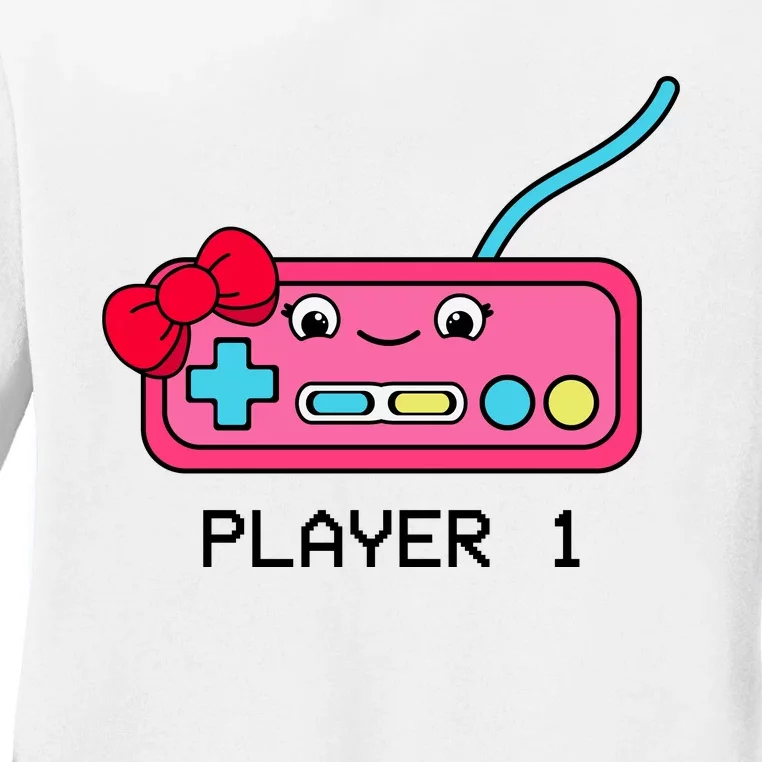 Cute Game Controller Kawaii Joystick Funny Gamer Girl Matching Gamer Couple Ladies Long Sleeve Shirt