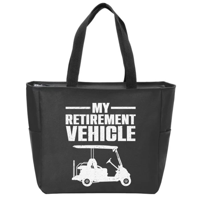 Cool Golf Cart Art Vintage Golf Lover Players Zip Tote Bag