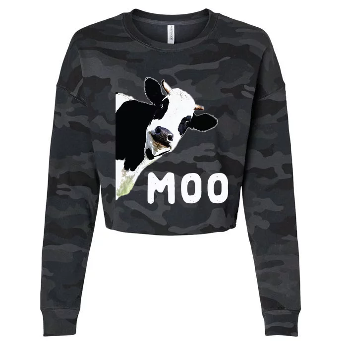 Cow Gift Cropped Pullover Crew