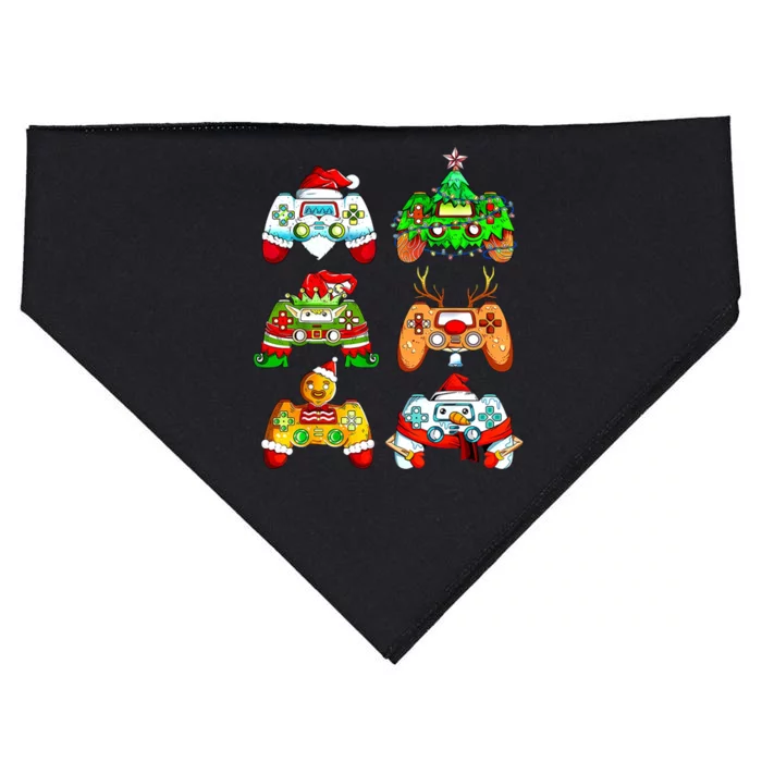 Christmas Gamer Controller Holiday Gift USA-Made Doggie Bandana