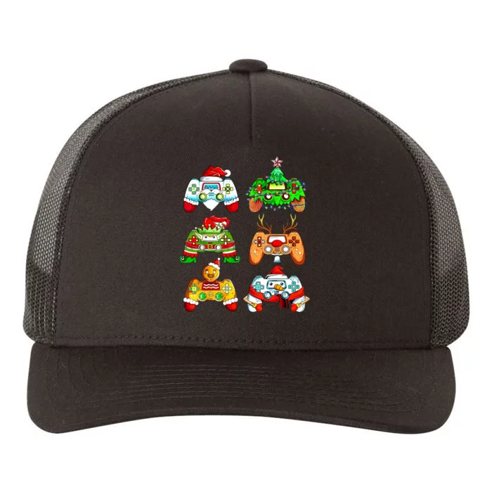 Christmas Gamer Controller Holiday Gift Yupoong Adult 5-Panel Trucker Hat