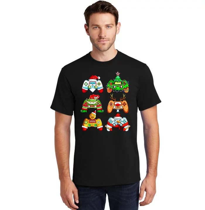 Christmas Gamer Controller Holiday Gift Tall T-Shirt