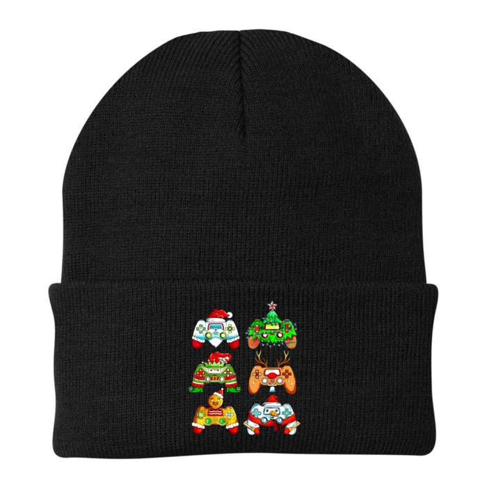 Christmas Gamer Controller Holiday Gift Knit Cap Winter Beanie