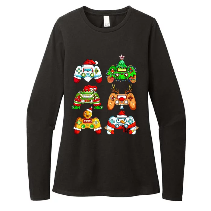 Christmas Gamer Controller Holiday Gift Womens CVC Long Sleeve Shirt