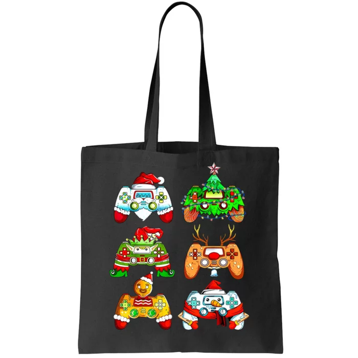 Christmas Gamer Controller Holiday Gift Tote Bag