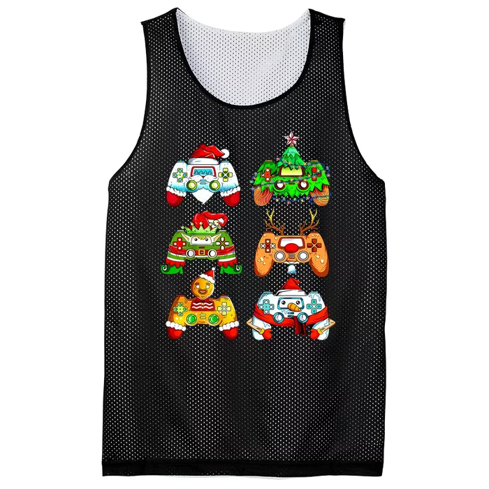 Christmas Gamer Controller Holiday Gift Mesh Reversible Basketball Jersey Tank