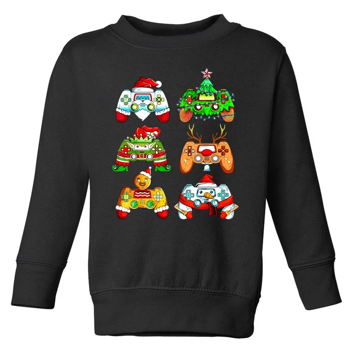 Christmas Gamer Controller Holiday Gift Toddler Sweatshirt