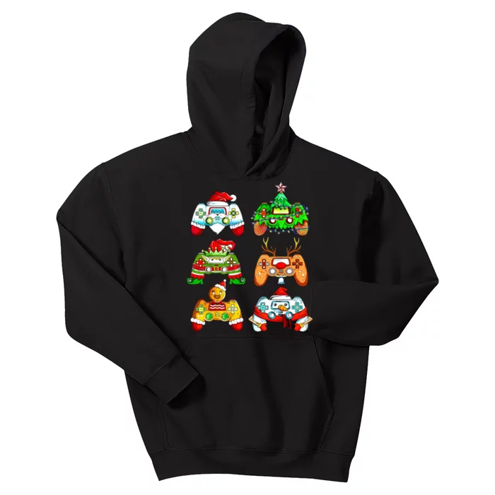 Christmas Gamer Controller Holiday Gift Kids Hoodie