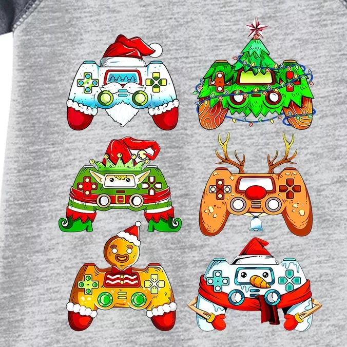 Christmas Gamer Controller Holiday Gift Infant Baby Jersey Bodysuit