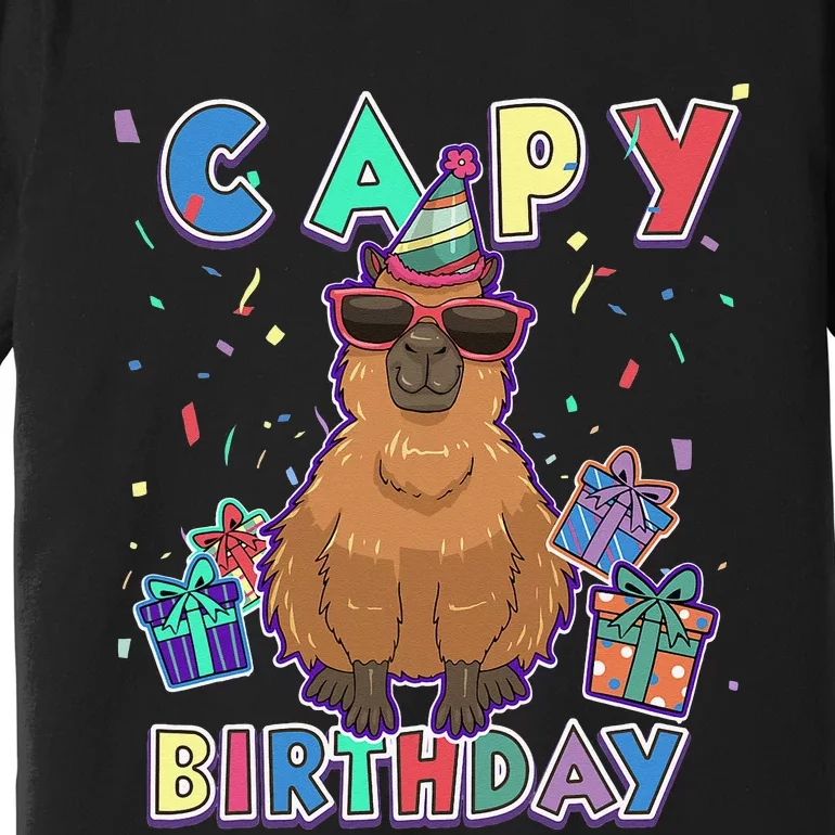 capybara gifts capy birthday happy birthday capybara Premium T-Shirt