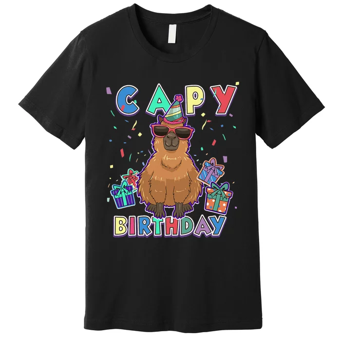 capybara gifts capy birthday happy birthday capybara Premium T-Shirt