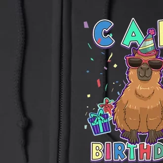 capybara gifts capy birthday happy birthday capybara Full Zip Hoodie