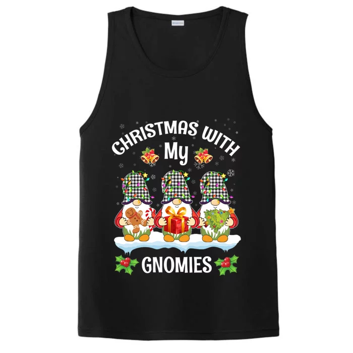 Cute Gnome Christmas Funny Holiday Christmas With My Gnomies Gift Performance Tank