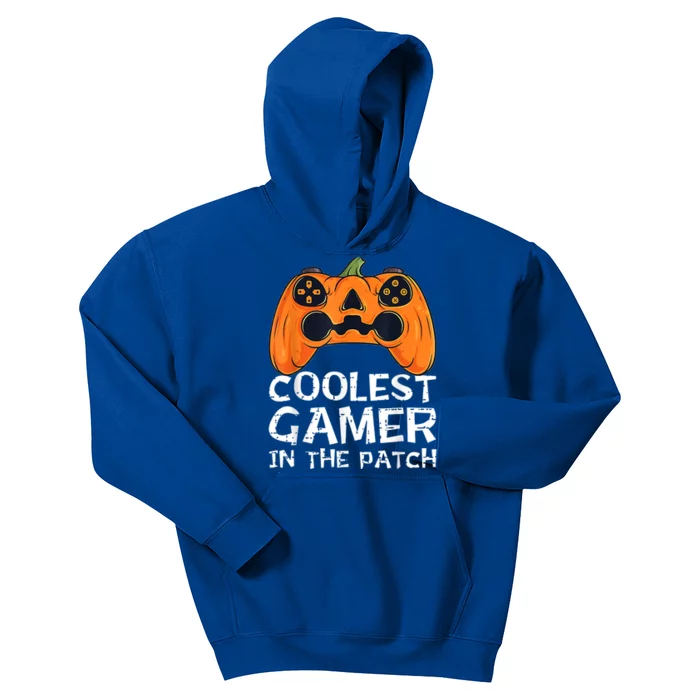 Coolest Gamer Controller Pumpkin Halloween Vibe Costume Gift Kids Hoodie