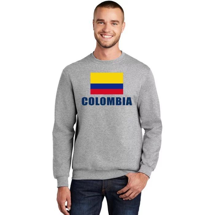 Colombia Gift Columbian Flag Pride Gift Tall Sweatshirt