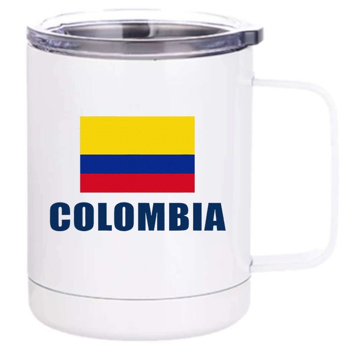 Colombia Gift Columbian Flag Pride Gift Front & Back 12oz Stainless Steel Tumbler Cup