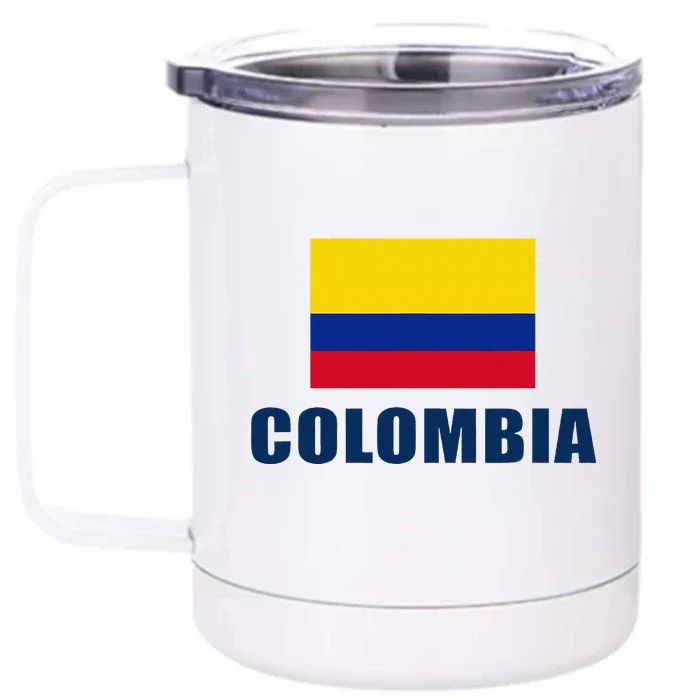 Colombia Gift Columbian Flag Pride Gift Front & Back 12oz Stainless Steel Tumbler Cup