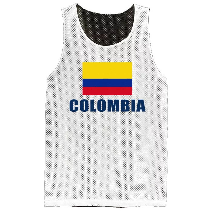 Colombia Gift Columbian Flag Pride Gift Mesh Reversible Basketball Jersey Tank