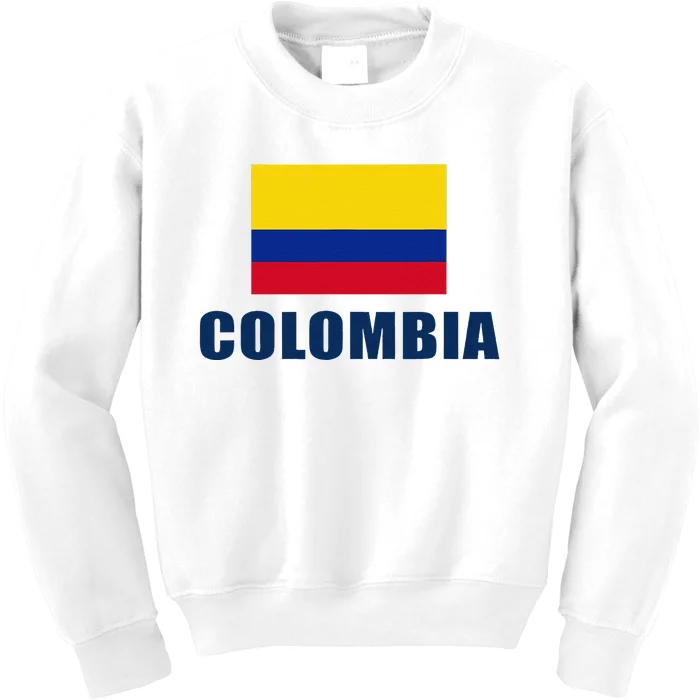 Colombia Gift Columbian Flag Pride Gift Kids Sweatshirt