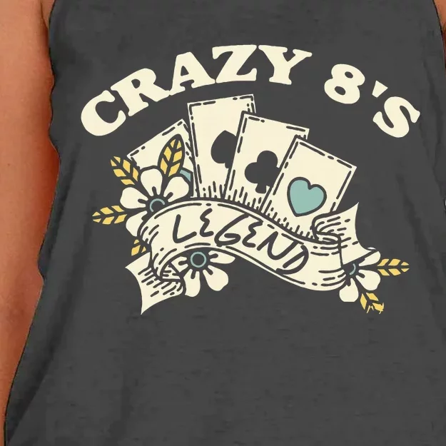 Card Games Crazy Eights Legend Women's Knotted Racerback Tank