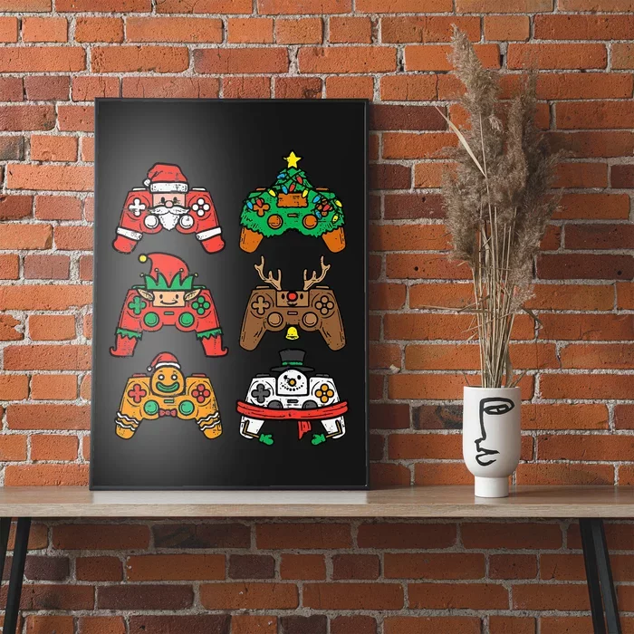 Christmas Gamer Controller Xmas Gaming Poster