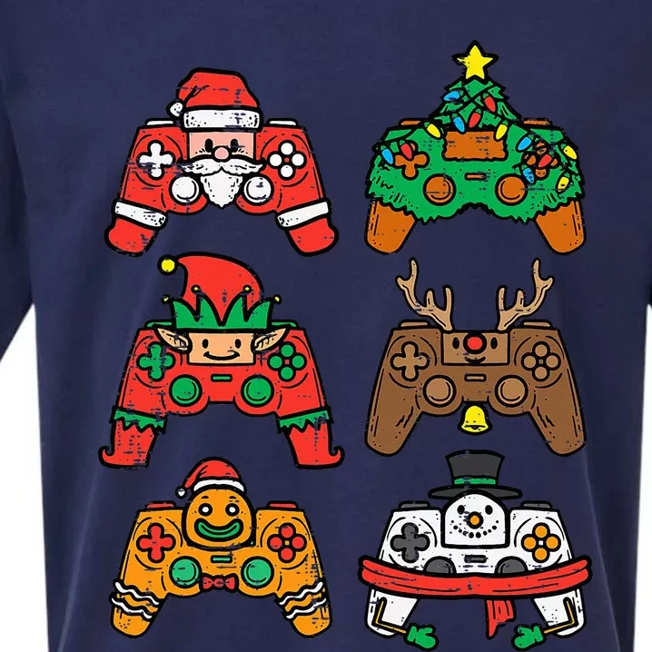 Christmas Gamer Controller Xmas Gaming Sueded Cloud Jersey T-Shirt