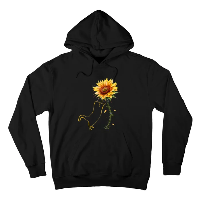 Cat Graphic Cat Sunflower Cat Sunshine Cat Lover Hoodie