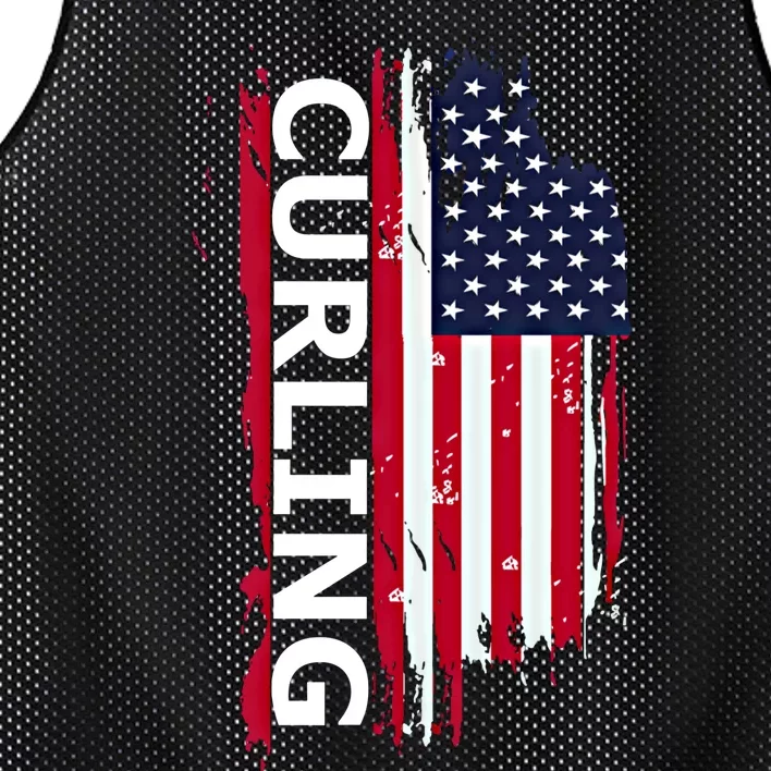 Curling Gift Mesh Reversible Basketball Jersey Tank