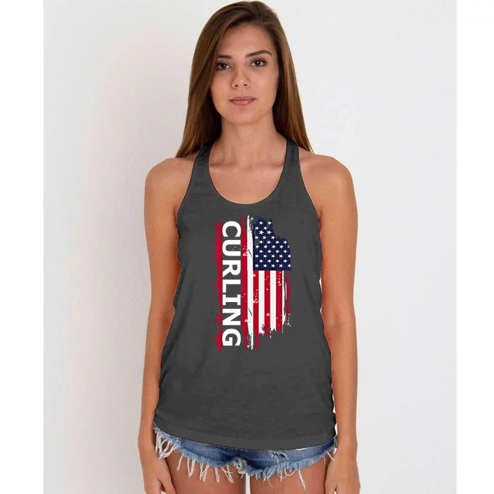 Curling Gift Women's Knotted Racerback Tank