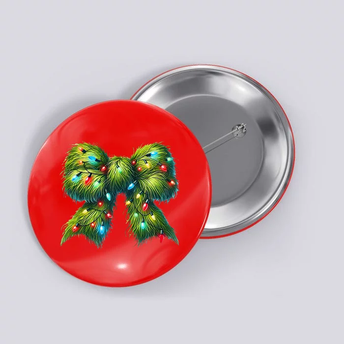 Christmas Green Coquette Bow Lights Christmas Coquette Bow Button