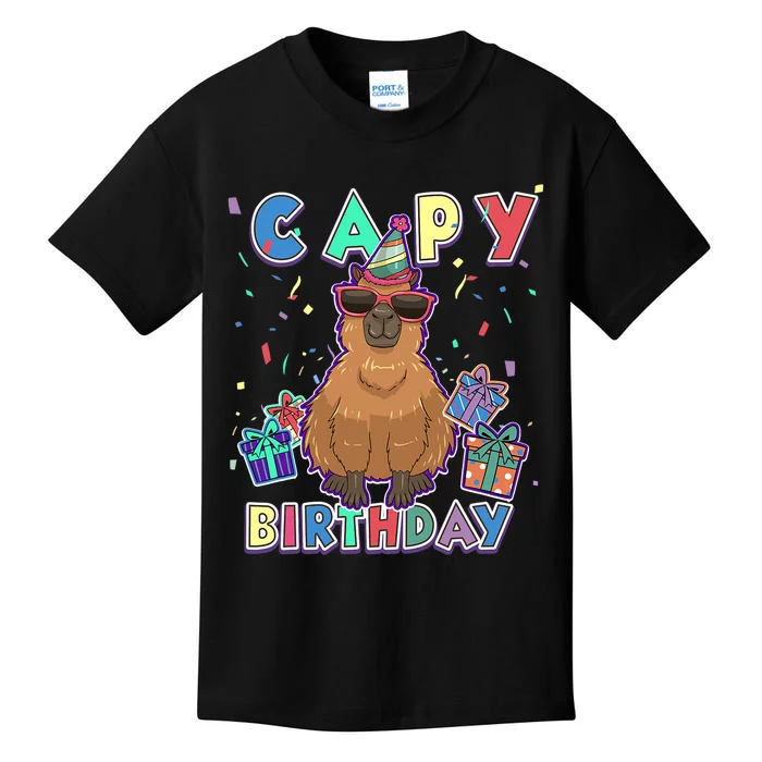 Capybara Gifts, Capy Birthday, Happy Birthday Capybara Kids T-Shirt