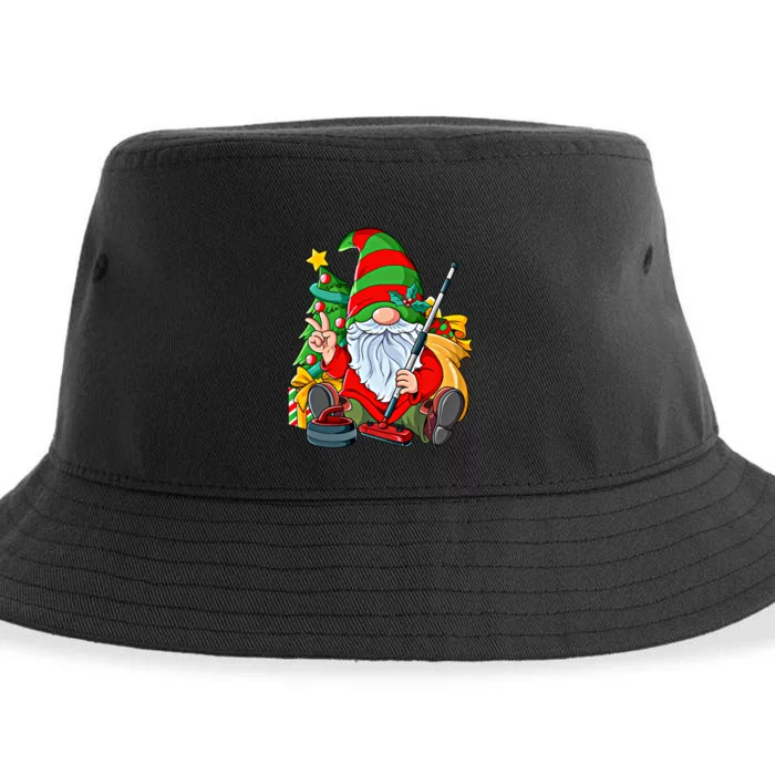 Christmas Gnome Curling Great Gift Sustainable Bucket Hat