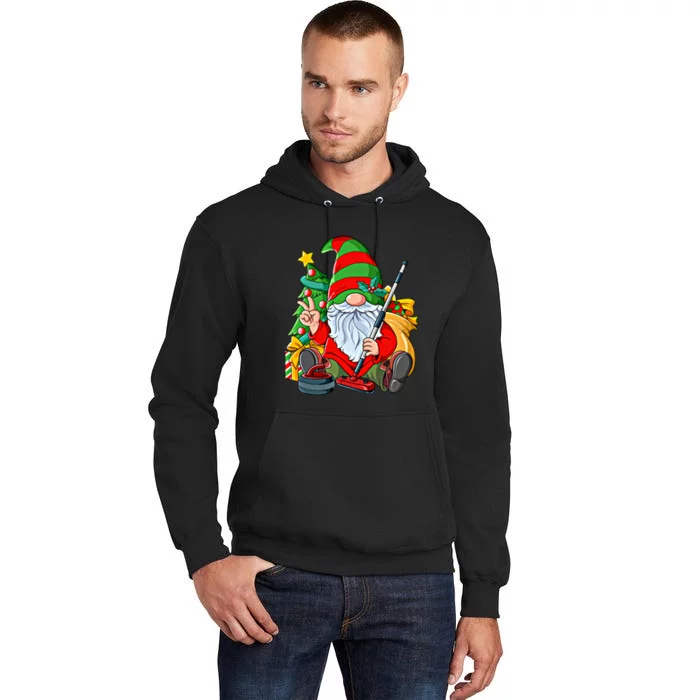 Christmas Gnome Curling Great Gift Tall Hoodie