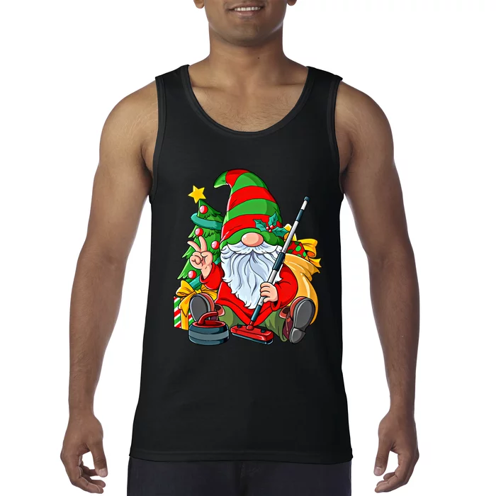 Christmas Gnome Curling Great Gift Tank Top