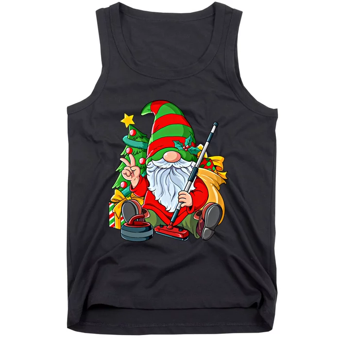 Christmas Gnome Curling Great Gift Tank Top