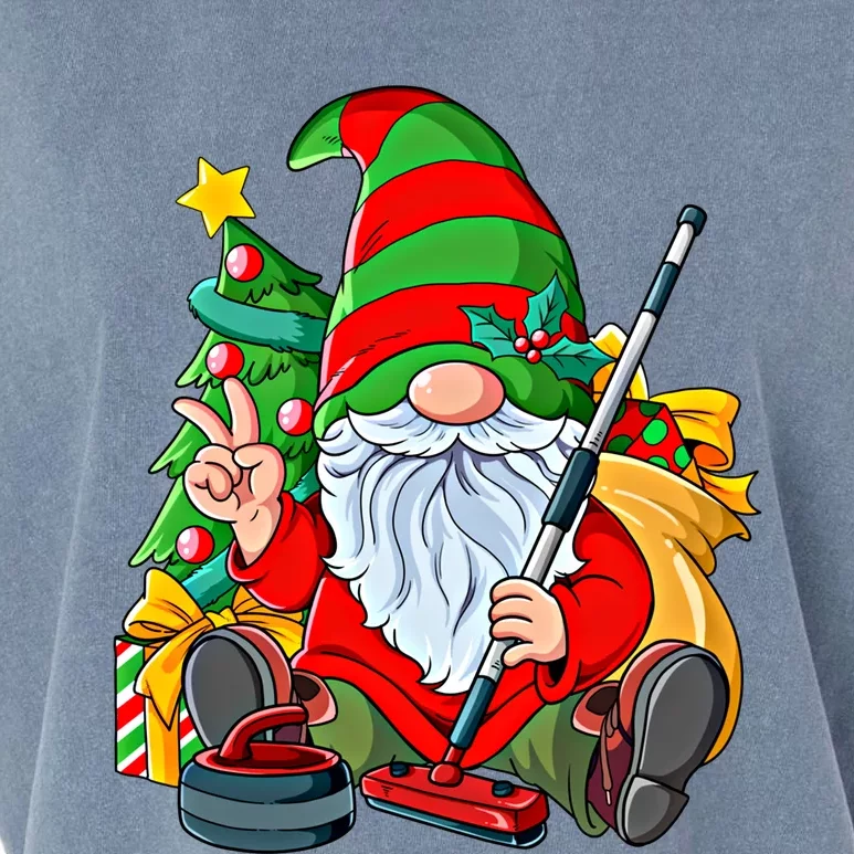 Christmas Gnome Curling Great Gift Garment-Dyed Women's Muscle Tee