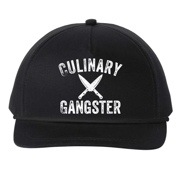 Culinary Gangster Cooking Themed Chefs Cooking Enthusiasts Snapback Five-Panel Rope Hat