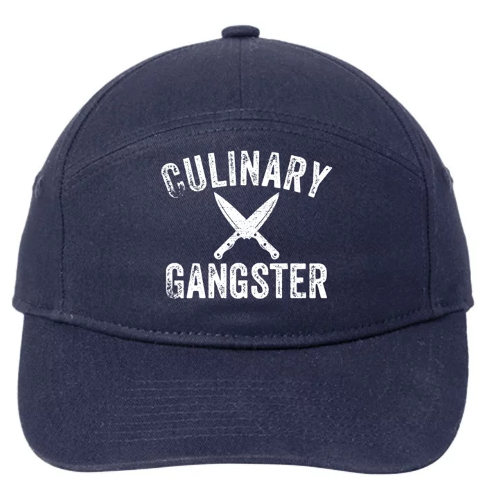 Culinary Gangster Cooking Themed Chefs Cooking Enthusiasts 7-Panel Snapback Hat