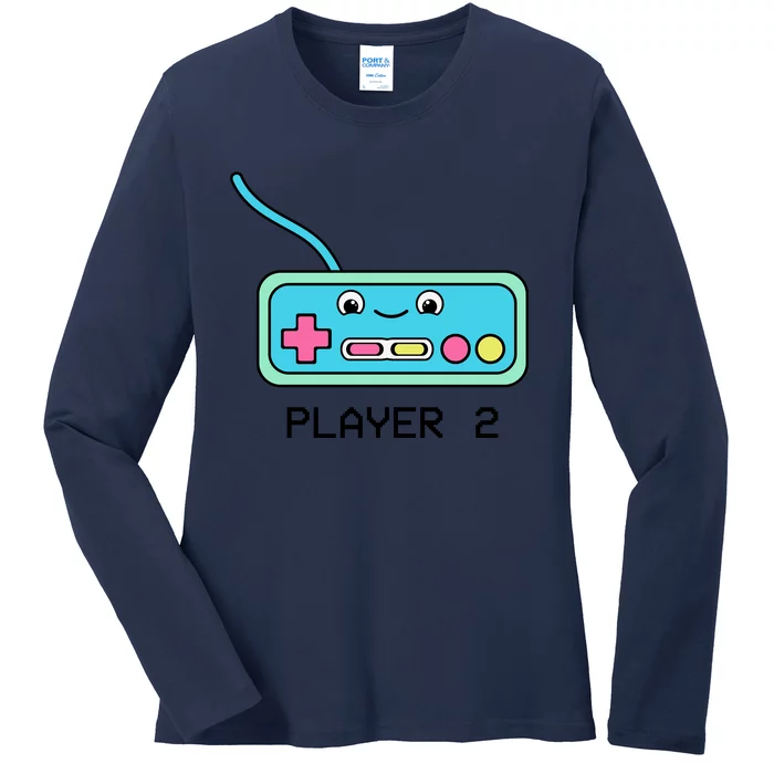 Cute Game Controller Kawaii Joystick Funny Gamer Boy Matching Gamer Couple Ladies Long Sleeve Shirt